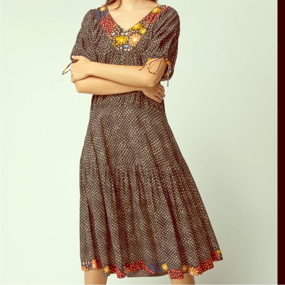 warm Sola Midi Dress SZ 2/US M EUC